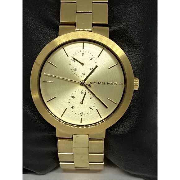 Michael Kors MK6408 Women's Gold Stainless Steel Analog Dial Quartz Watch LJ195 - Picture 2 of 12
